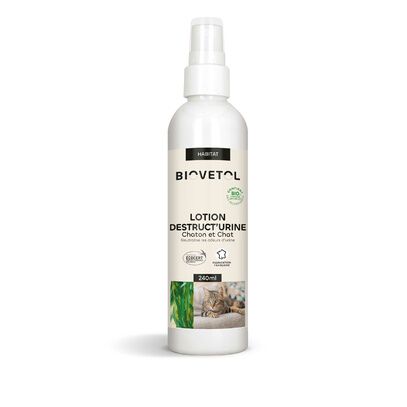 Lotion Destruct'urine BIOVETOL : chaton et chat